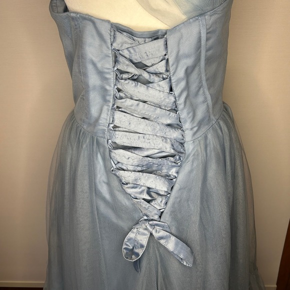 Blue Tulle One Shoulder Cinderella Dress Corset Party Formal Prom Women Size 8 - Picture 11 of 14